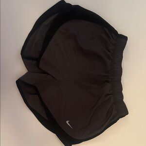 Nike Women's Dark Gray and Black Athletic Shorts